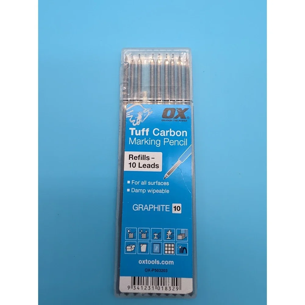 OX Tools Tuff Carbon Pencil Leads Graphite Lead 9 Pack
